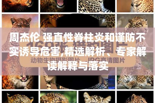周杰倫 強(qiáng)直性脊柱炎和謹(jǐn)防不實(shí)誘導(dǎo)危害,精選解析、專家解讀解釋與落實(shí)