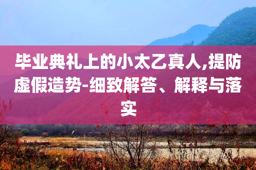 畢業(yè)典禮上的小太乙真人,提防虛假造勢(shì)-細(xì)致解答、解釋與落實(shí)