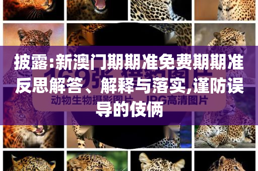 披露:新澳門期期準(zhǔn)免費(fèi)期期準(zhǔn)反思解答、解釋與落實(shí),謹(jǐn)防誤導(dǎo)的伎倆
