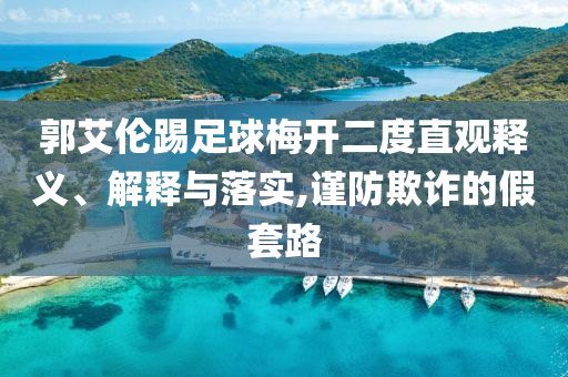 郭艾倫踢足球梅開(kāi)二度直觀釋義、解釋與落實(shí),謹(jǐn)防欺詐的假套路