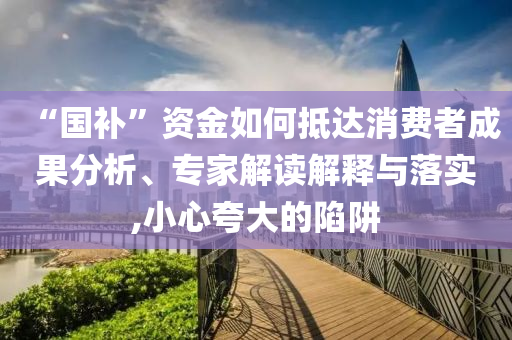 “國(guó)補(bǔ)”資金如何抵達(dá)消費(fèi)者成果分析、專家解讀解釋與落實(shí),小心夸大的陷阱