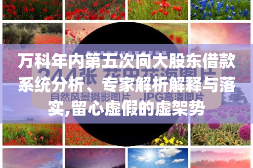萬科年內(nèi)第五次向大股東借款系統(tǒng)分析、專家解析解釋與落實,留心虛假的虛架勢