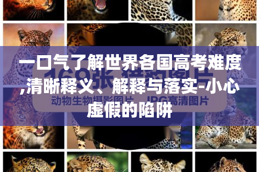 一口氣了解世界各國高考難度,清晰釋義、解釋與落實-小心虛假的陷阱