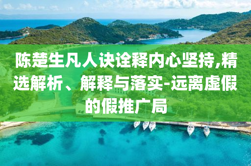 陳楚生凡人訣詮釋內(nèi)心堅持,精選解析、解釋與落實-遠離虛假的假推廣局