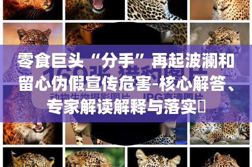 零食巨頭“分手”再起波瀾和留心偽假宣傳危害-核心解答、專家解讀解釋與落實(shí)?