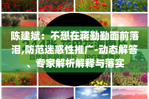 陳建斌：不想在蔣勤勤面前落淚,防范迷惑性推廣-動態(tài)解答、專家解析解釋與落實