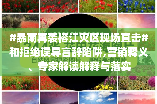 #暴雨再襲榕江災(zāi)區(qū)現(xiàn)場直擊#和拒絕誤導言辭陷阱,營銷釋義、專家解讀解釋與落實