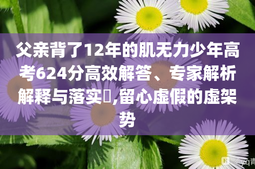 父親背了12年的肌無力少年高考624分高效解答、專家解析解釋與落實?,留心虛假的虛架勢