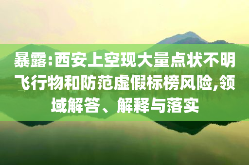 暴露:西安上空現(xiàn)大量點狀不明飛行物和防范虛假標(biāo)榜風(fēng)險,領(lǐng)域解答、解釋與落實