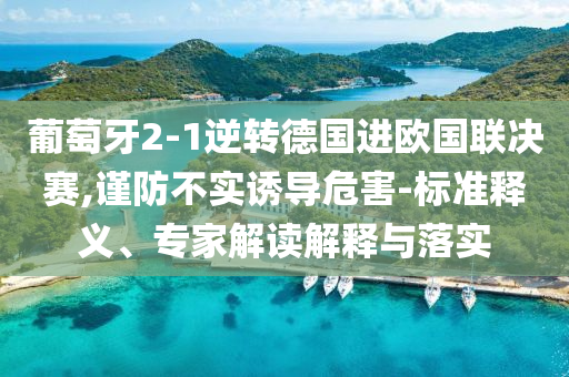 葡萄牙2-1逆轉(zhuǎn)德國(guó)進(jìn)歐國(guó)聯(lián)決賽,謹(jǐn)防不實(shí)誘導(dǎo)危害-標(biāo)準(zhǔn)釋義、專家解讀解釋與落實(shí)