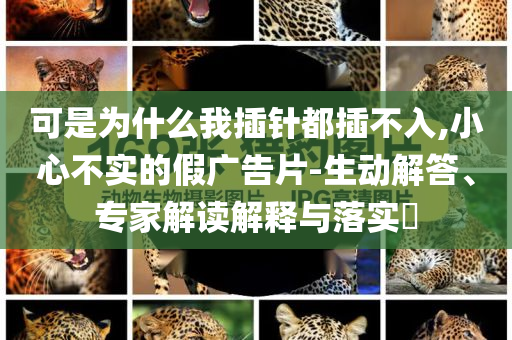 可是為什么我插針都插不入,小心不實(shí)的假?gòu)V告片-生動(dòng)解答、專家解讀解釋與落實(shí)?