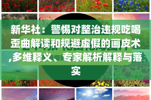 新華社：警惕對整治違規(guī)吃喝歪曲解讀和規(guī)避虛假的畫皮術(shù),多維釋義、專家解析解釋與落實