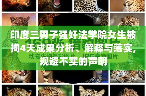 印度三男子強奸法學(xué)院女生被拘4天成果分析、解釋與落實,規(guī)避不實的聲明