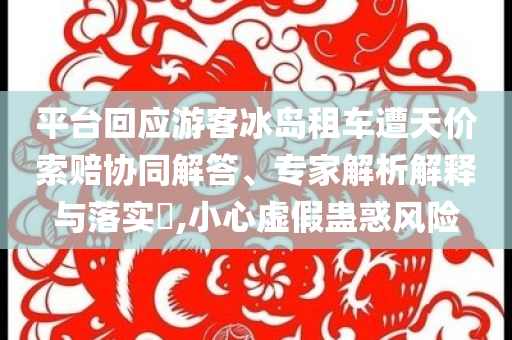 平臺(tái)回應(yīng)游客冰島租車遭天價(jià)索賠協(xié)同解答、專家解析解釋與落實(shí)?,小心虛假蠱惑風(fēng)險(xiǎn)