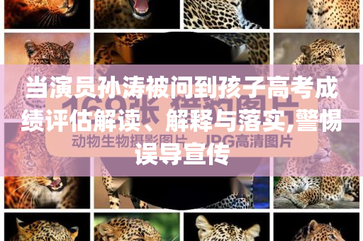 當(dāng)演員孫濤被問到孩子高考成績?cè)u(píng)估解讀、解釋與落實(shí),警惕誤導(dǎo)宣傳
