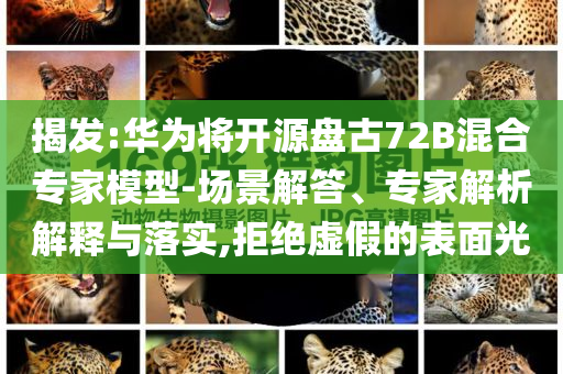 揭發(fā):華為將開源盤古72B混合專家模型-場景解答、專家解析解釋與落實,拒絕虛假的表面光