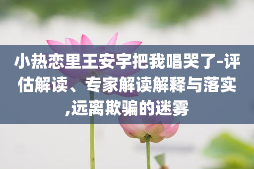 小熱戀里王安宇把我唱哭了-評估解讀、專家解讀解釋與落實(shí),遠(yuǎn)離欺騙的迷霧