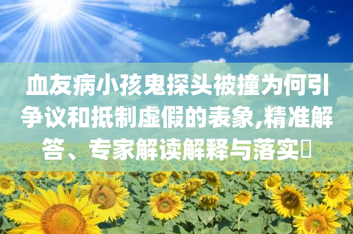 血友病小孩鬼探頭被撞為何引爭議和抵制虛假的表象,精準(zhǔn)解答、專家解讀解釋與落實(shí)?