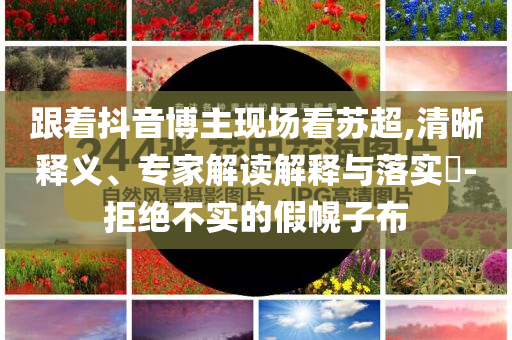 跟著抖音博主現場看蘇超,清晰釋義、專家解讀解釋與落實?-拒絕不實的假幌子布