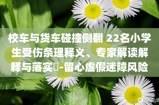 校車與貨車碰撞側翻 22名小學生受傷條理釋義、專家解讀解釋與落實?-留心虛假迷障風險