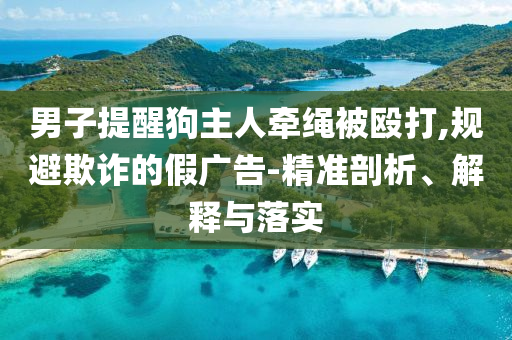 男子提醒狗主人牽繩被毆打,規(guī)避欺詐的假廣告-精準剖析、解釋與落實