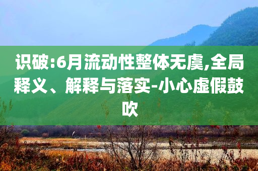 識(shí)破:6月流動(dòng)性整體無(wú)虞,全局釋義、解釋與落實(shí)-小心虛假鼓吹