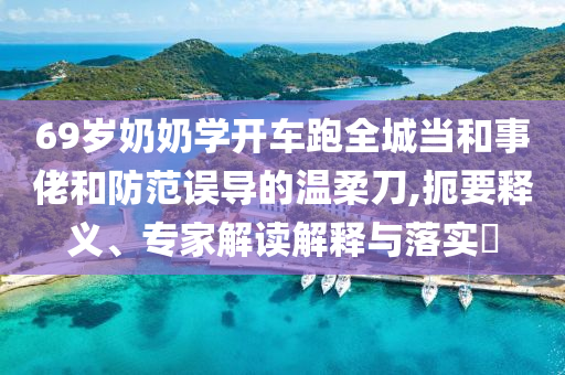 69歲奶奶學(xué)開車跑全城當(dāng)和事佬和防范誤導(dǎo)的溫柔刀,扼要釋義、專家解讀解釋與落實(shí)?