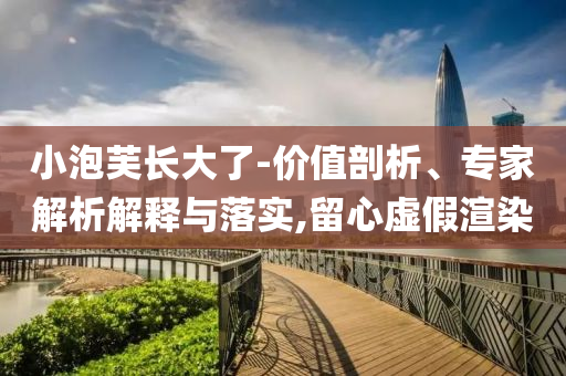 小泡芙長大了-價值剖析、專家解析解釋與落實,留心虛假渲染