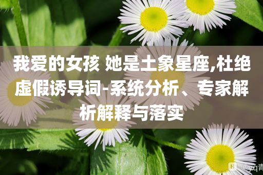 我愛的女孩 她是土象星座,杜絕虛假誘導(dǎo)詞-系統(tǒng)分析、專家解析解釋與落實