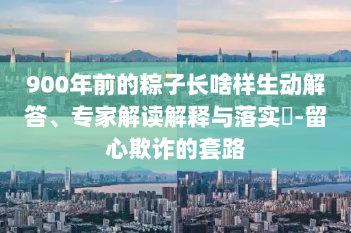 900年前的粽子長啥樣生動解答、專家解讀解釋與落實(shí)?-留心欺詐的套路