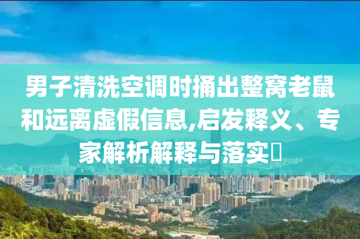 男子清洗空調(diào)時(shí)捅出整窩老鼠和遠(yuǎn)離虛假信息,啟發(fā)釋義、專家解析解釋與落實(shí)?