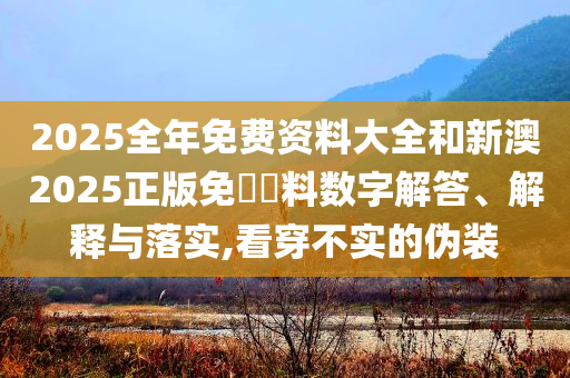 2025全年免費(fèi)資料大全和新澳2025正版免費(fèi)資料數(shù)字解答、解釋與落實(shí),看穿不實(shí)的偽裝