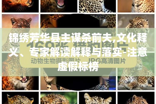 錦繡芳華縣主謀殺前夫,文化釋義、專(zhuān)家解讀解釋與落實(shí)-注意虛假標(biāo)榜