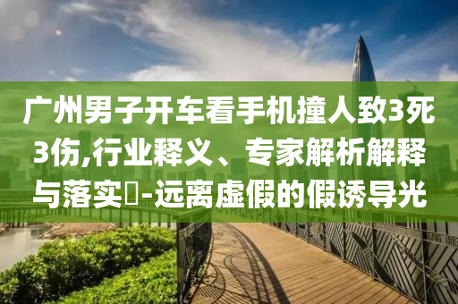 廣州男子開車看手機撞人致3死3傷,行業(yè)釋義、專家解析解釋與落實?-遠離虛假的假誘導光