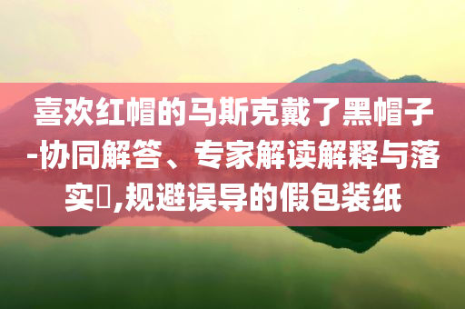 喜歡紅帽的馬斯克戴了黑帽子-協(xié)同解答、專家解讀解釋與落實?,規(guī)避誤導(dǎo)的假包裝紙