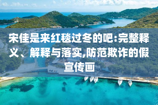 宋佳是來紅毯過冬的吧:完整釋義、解釋與落實,防范欺詐的假宣傳畫