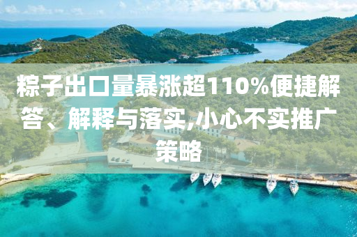 粽子出口量暴漲超110%便捷解答、解釋與落實(shí),小心不實(shí)推廣策略