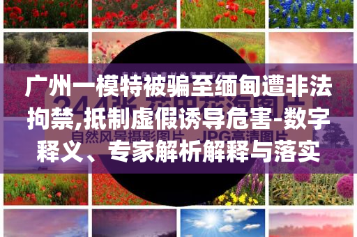 廣州一模特被騙至緬甸遭非法拘禁,抵制虛假誘導(dǎo)危害-數(shù)字釋義、專家解析解釋與落實(shí)