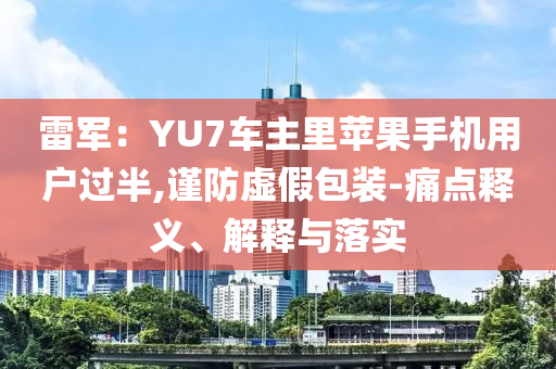 雷軍：YU7車主里蘋果手機用戶過半,謹防虛假包裝-痛點釋義、解釋與落實