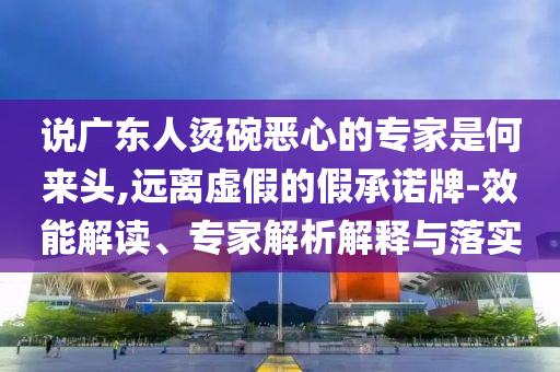 說廣東人燙碗惡心的專家是何來頭,遠(yuǎn)離虛假的假承諾牌-效能解讀、專家解析解釋與落實(shí)