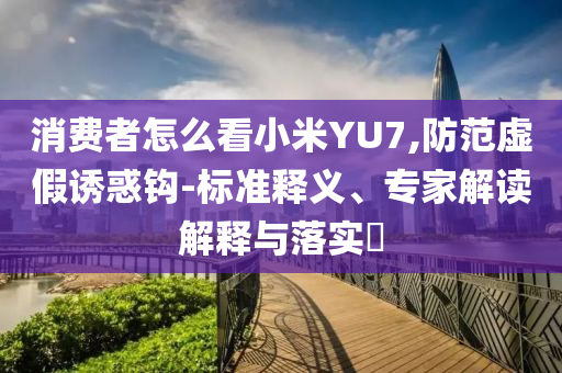 消費(fèi)者怎么看小米YU7,防范虛假誘惑鉤-標(biāo)準(zhǔn)釋義、專家解讀解釋與落實(shí)?
