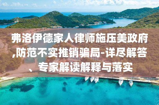 弗洛伊德家人律師施壓美政府,防范不實(shí)推銷騙局-詳盡解答、專家解讀解釋與落實(shí)