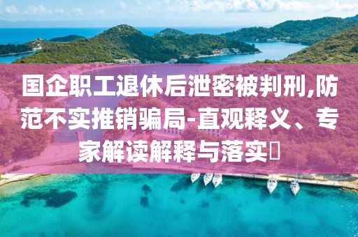 國企職工退休后泄密被判刑,防范不實推銷騙局-直觀釋義、專家解讀解釋與落實?