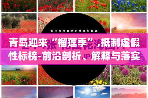 青島迎來“榴蓮季”,抵制虛假性標(biāo)榜-前沿剖析、解釋與落實(shí)