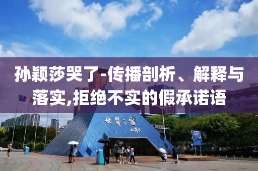 孫穎莎哭了-傳播剖析、解釋與落實(shí),拒絕不實(shí)的假承諾語
