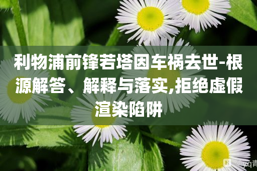 利物浦前鋒若塔因車禍去世-根源解答、解釋與落實(shí),拒絕虛假渲染陷阱