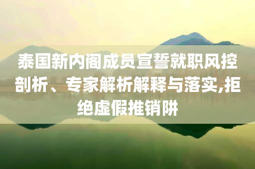 泰國新內(nèi)閣成員宣誓就職風(fēng)控剖析、專家解析解釋與落實(shí),拒絕虛假推銷阱