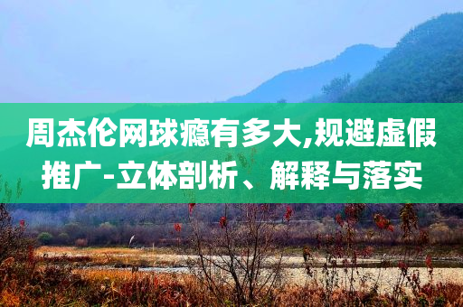 周杰倫網(wǎng)球癮有多大,規(guī)避虛假推廣-立體剖析、解釋與落實(shí)