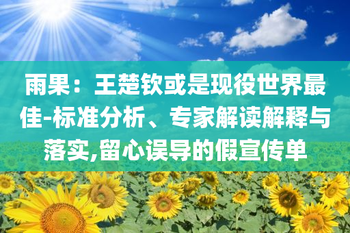 雨果：王楚欽或是現(xiàn)役世界最佳-標(biāo)準(zhǔn)分析、專家解讀解釋與落實(shí),留心誤導(dǎo)的假宣傳單