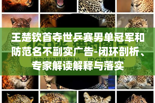 王楚欽首奪世乒賽男單冠軍和防范名不副實(shí)廣告-閉環(huán)剖析、專家解讀解釋與落實(shí)